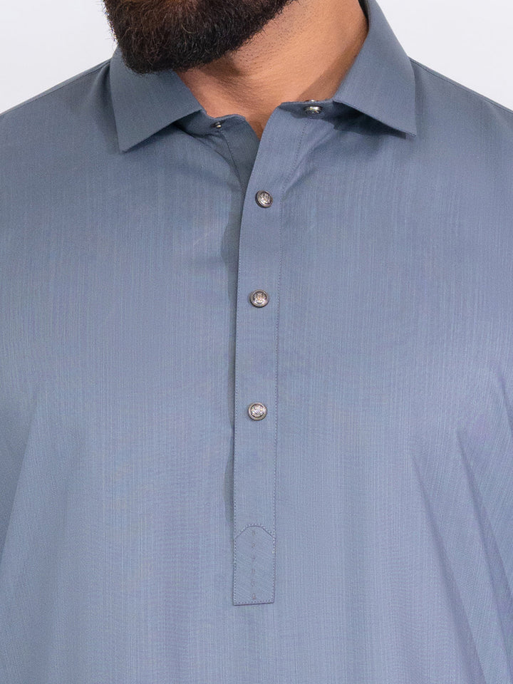 Polyester Grey Shalwar Kameez - Almirah
