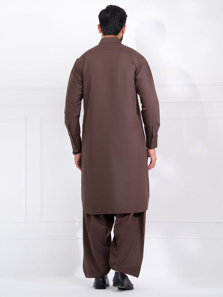 Polyester Brown Shalwar Kameez - Almirah
