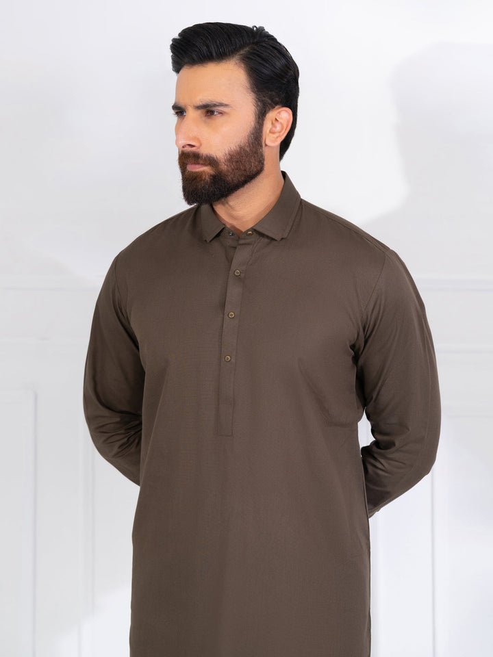 Blended Olive Green Shalwar Kameez - Almirah