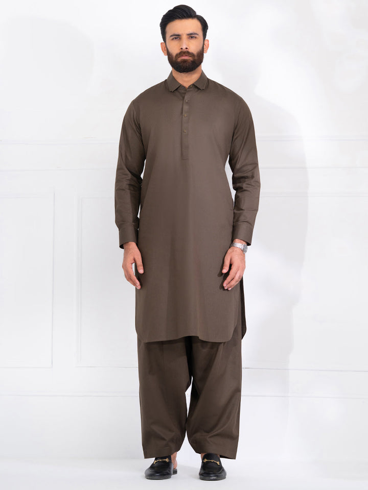 Blended Olive Green Shalwar Kameez - Almirah