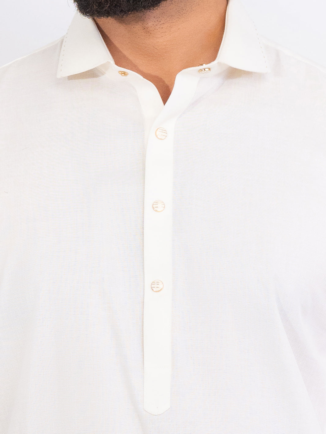 Blended White Shalwar Kameez - Almirah