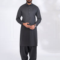 Blended Charcoal Grey Shalwar Kameez - Almirah