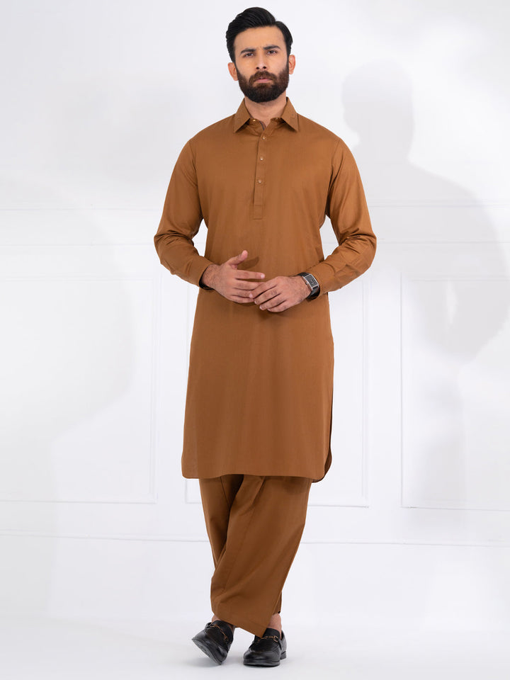 Blended Brown Shalwar Kameez - Almirah