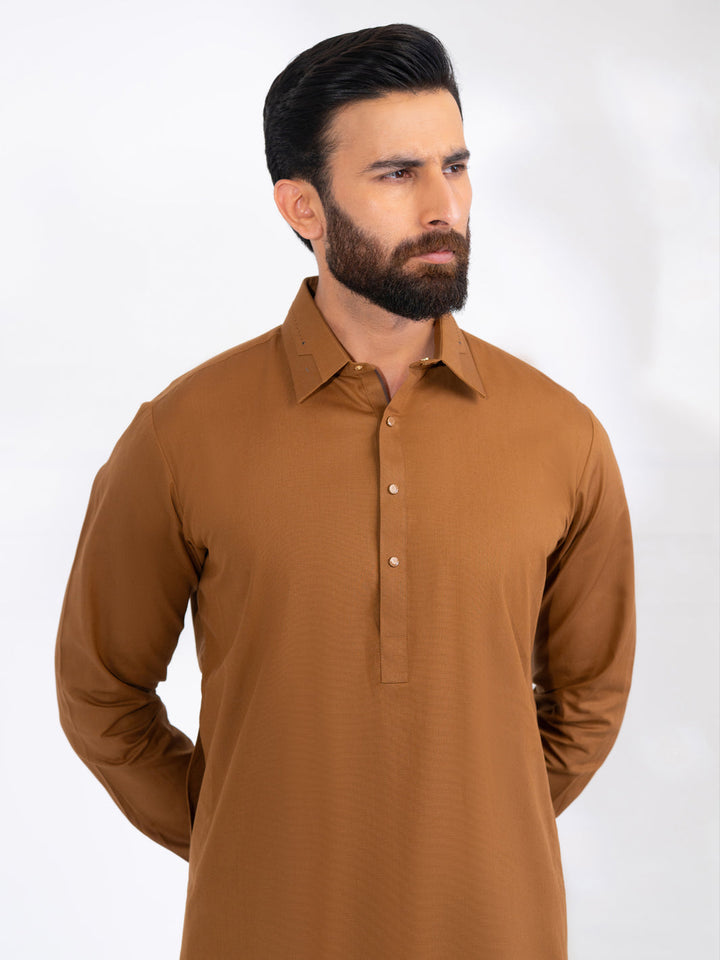 Blended Brown Shalwar Kameez - Almirah