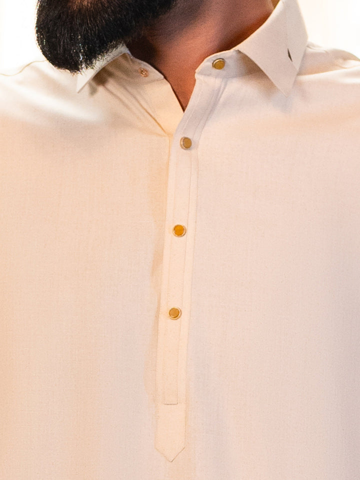 Blended Cream Shalwar Kameez - Almirah