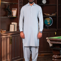 Blended Sky Blue Shalwar Kameez - J. Junaid Jamshed
