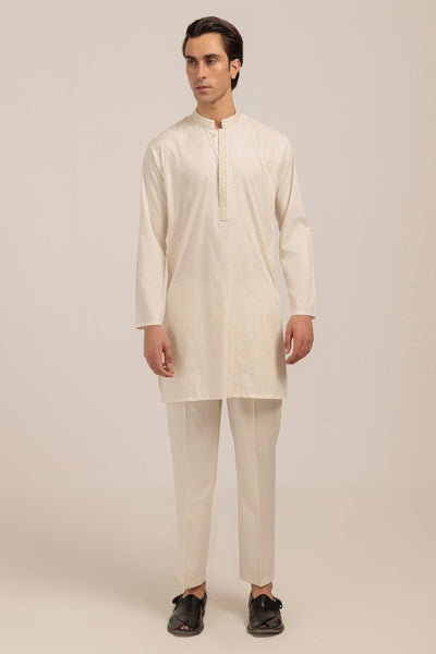 Blended Olive Kurta Shalwar - Bonanza