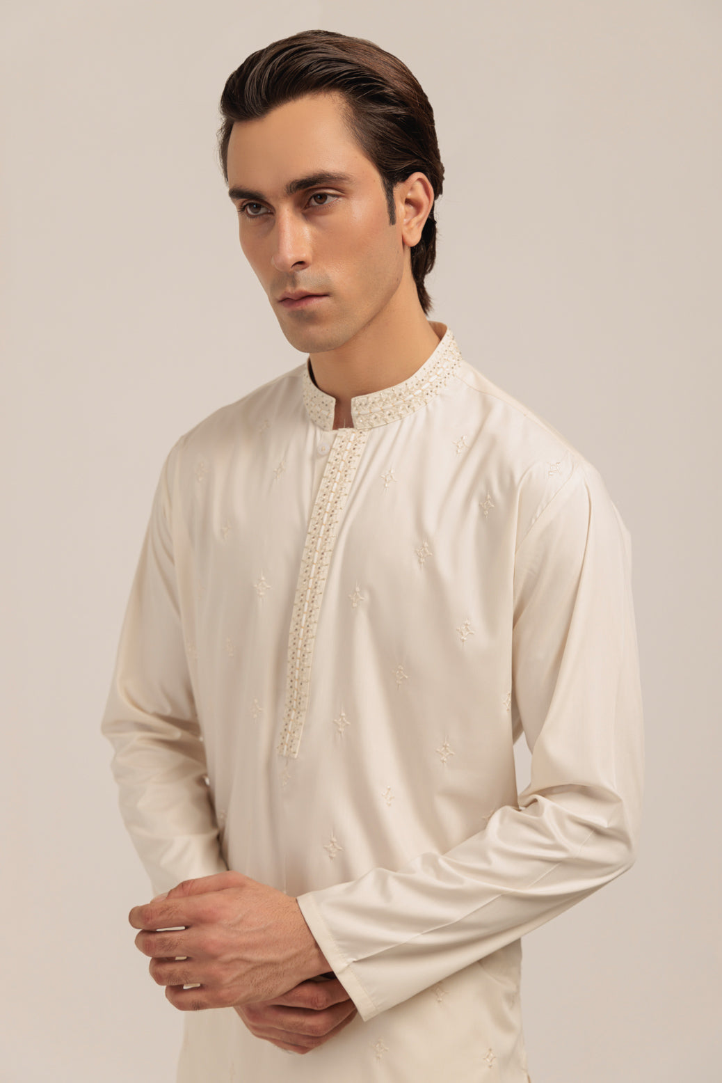 Blended Olive Kurta Shalwar - Bonanza