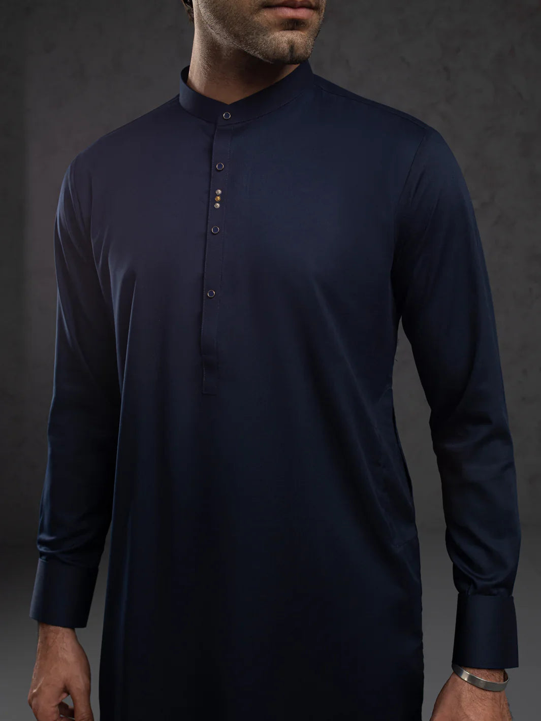 Blended Midnight Blue Kurta Trouser- Almirah