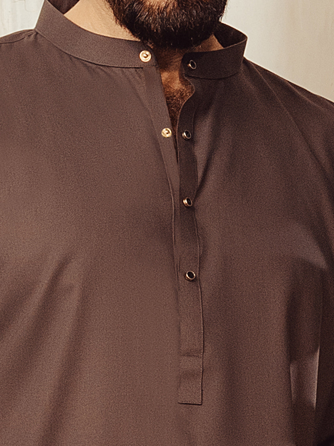 Blended Brown Kurta Trouser - J. Junaid Jamshed