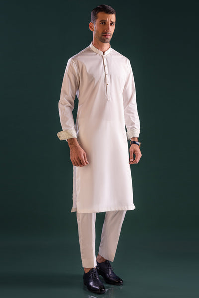 Cotton White Kurta Trouser - Cast & Crew