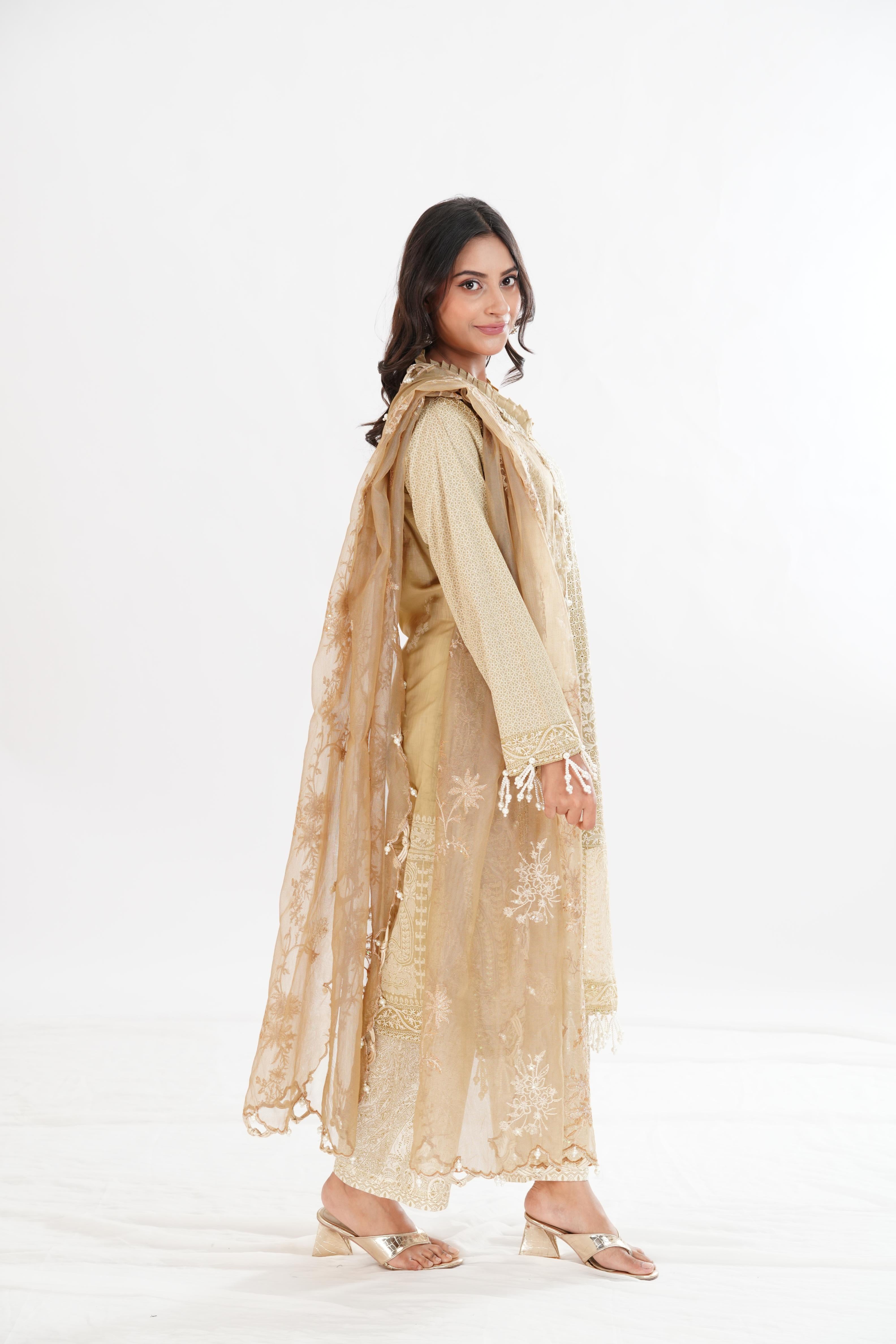 Skin Luxury Lawn Stitched Suit - Sana Safinaz – Janan