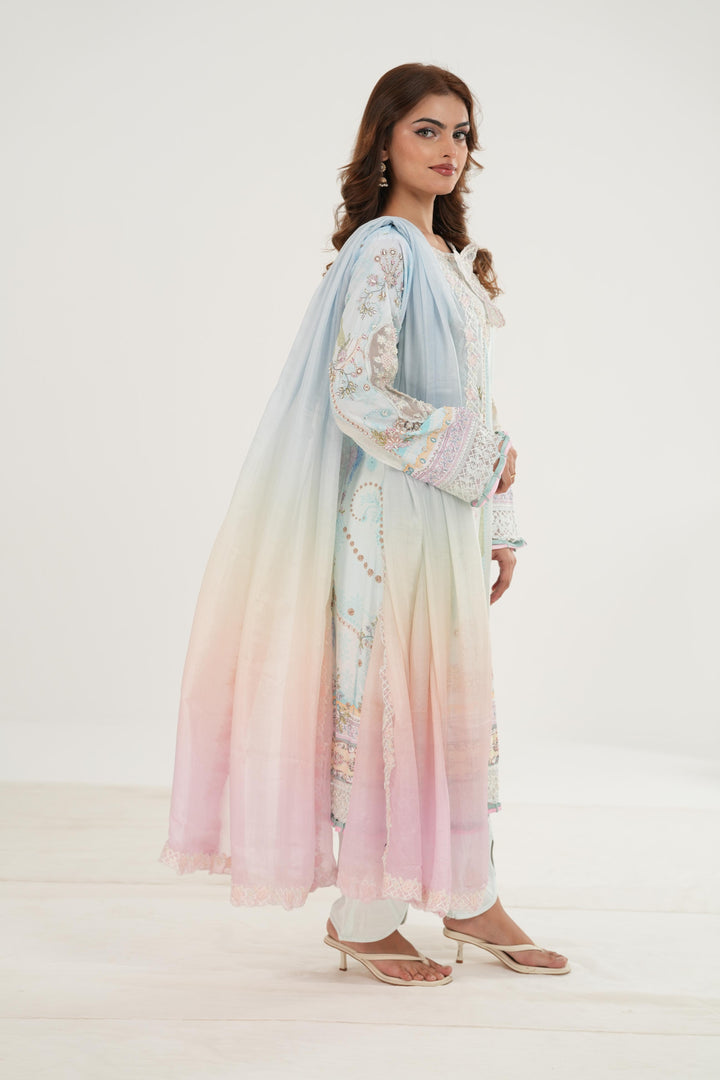 Keeva - Qalamkar Luxe Silk Stitched