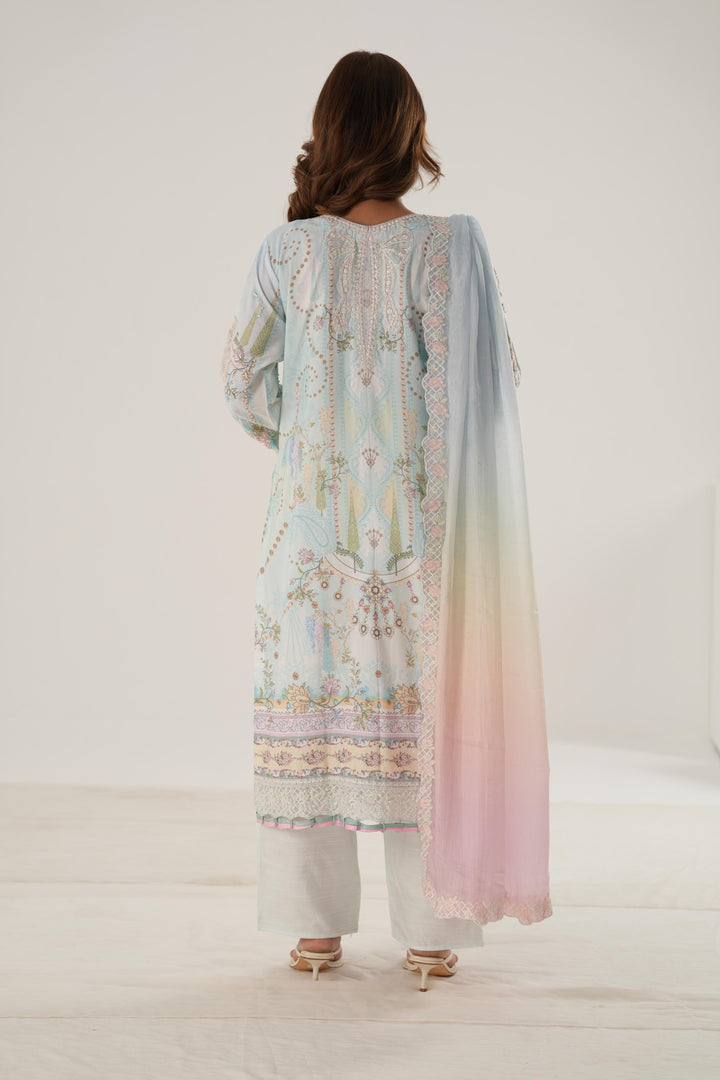 Keeva - Qalamkar Luxe Silk Stitched