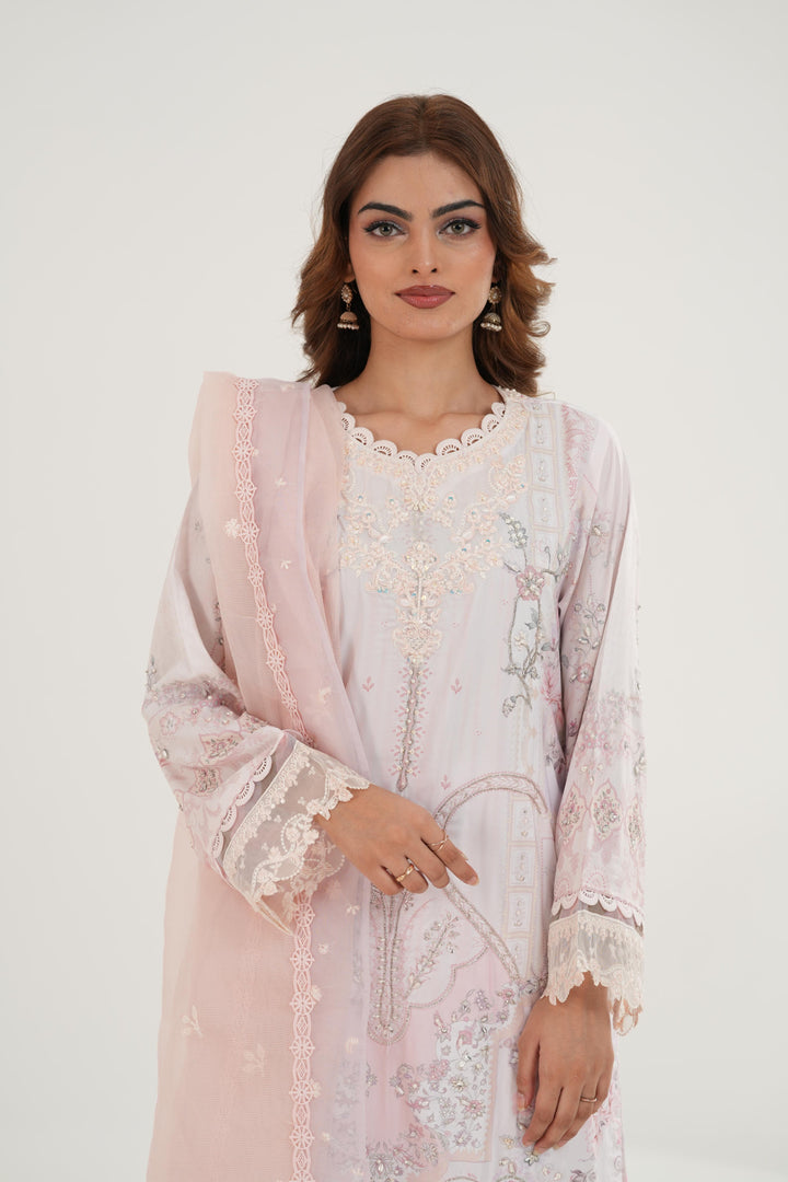 Marlene - Qalamkar Luxe Silk Stitched