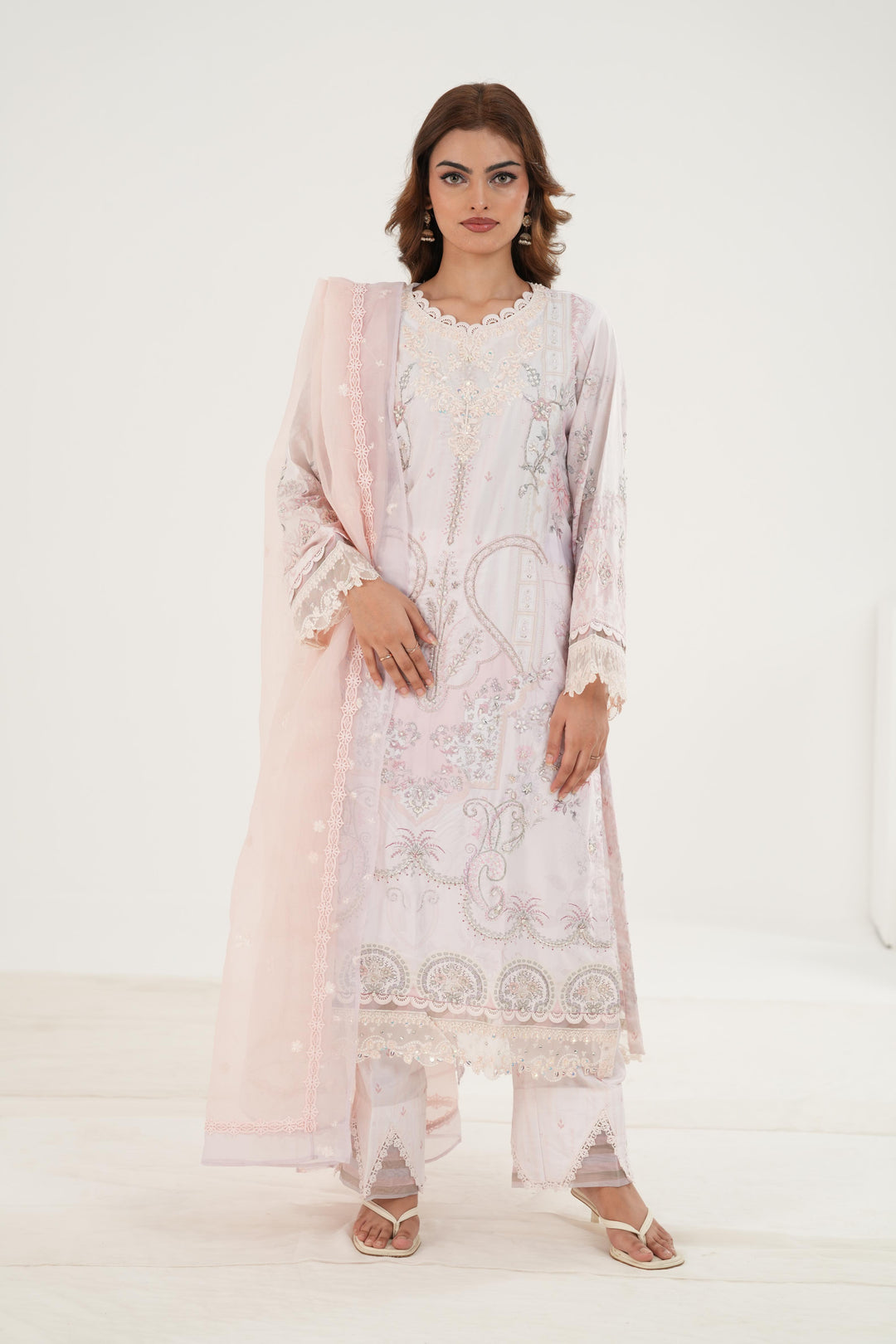 Marlene - Qalamkar Luxe Silk Stitched