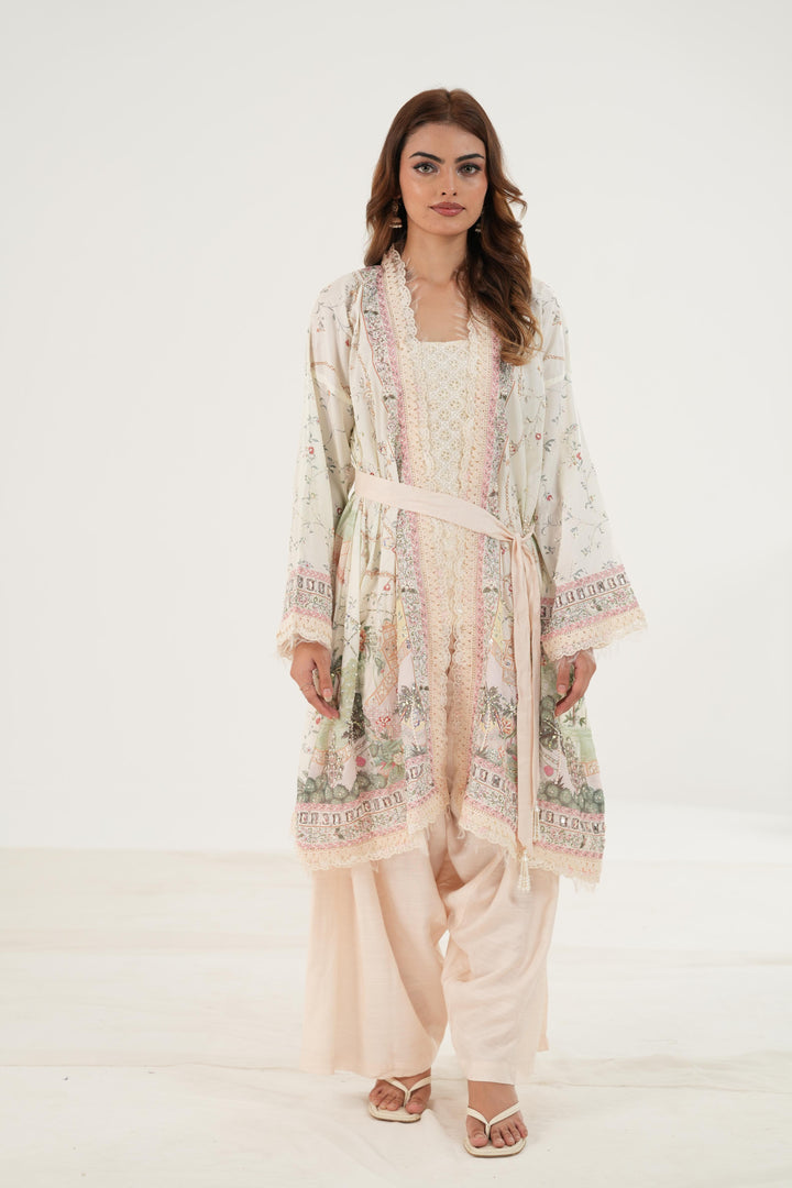 Elsa - Qalamkar Luxe Silk Stitched