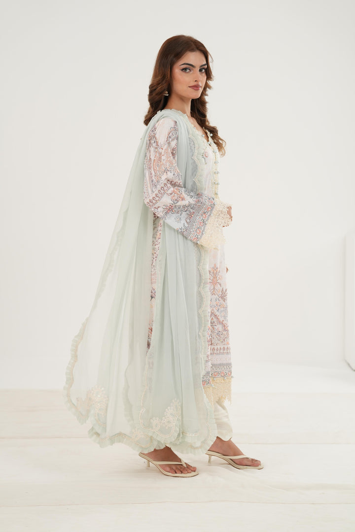 Nele - Qalamkar Luxe Silk Stitched