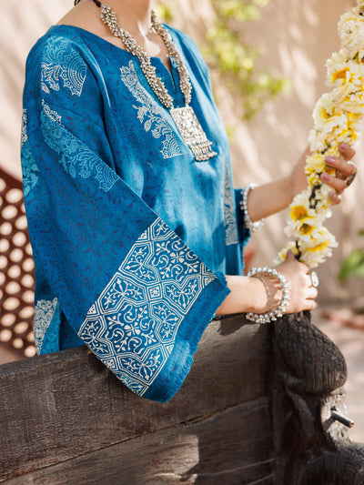 Dobby Blue Kurti - Almirah