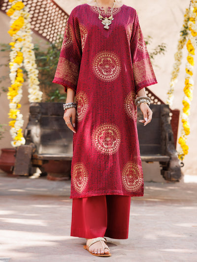 Dobby Maroon Kurti - Almirah