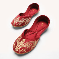 Suede Maroon Khussa - J. Junaid Jamshed