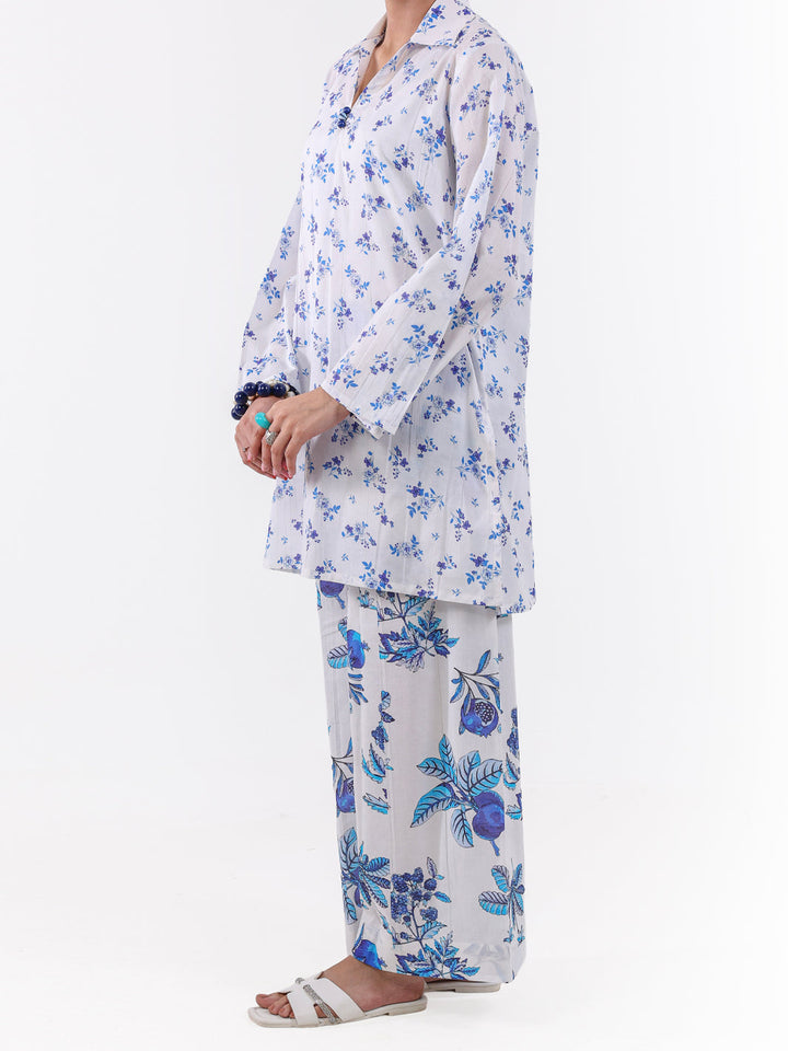 Lawn White Unstitched Suit - Almirah