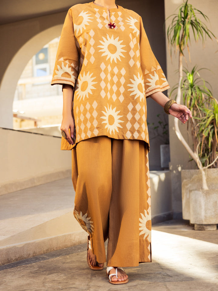 Cotton Brown Stitched Suit - Almirah