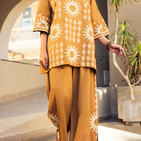 Cotton Brown Stitched Suit - Almirah