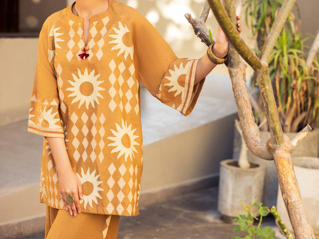 Cotton Brown Stitched Suit - Almirah
