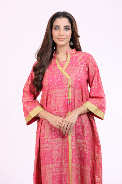 Lawn Pink Kurti - Limelight