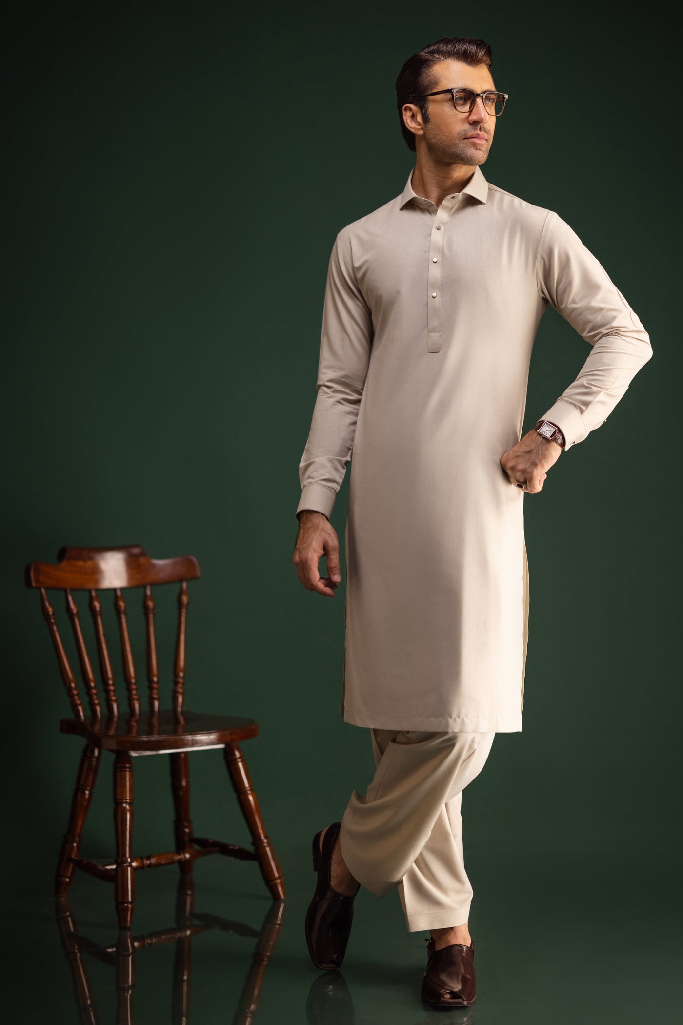 Blended Light Grey Shalwar Kameez - Cast & Crew