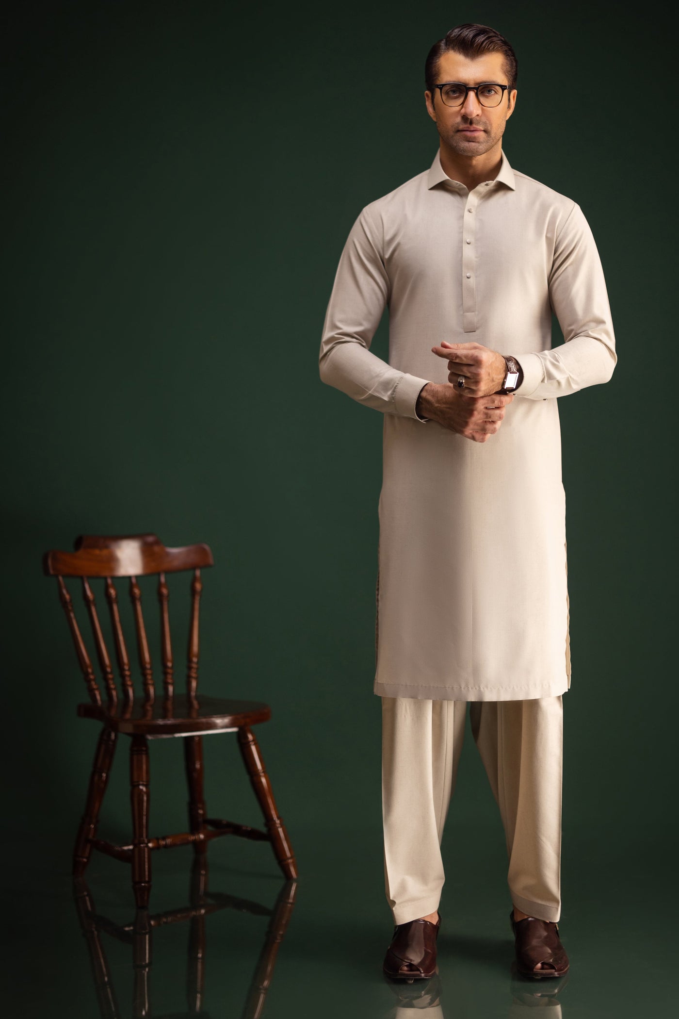 Blended Light Grey Shalwar Kameez - Cast & Crew