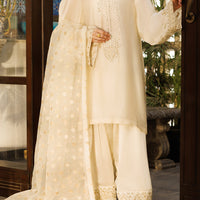 Sheesha Silk Off White Stitched Suit - Almirah