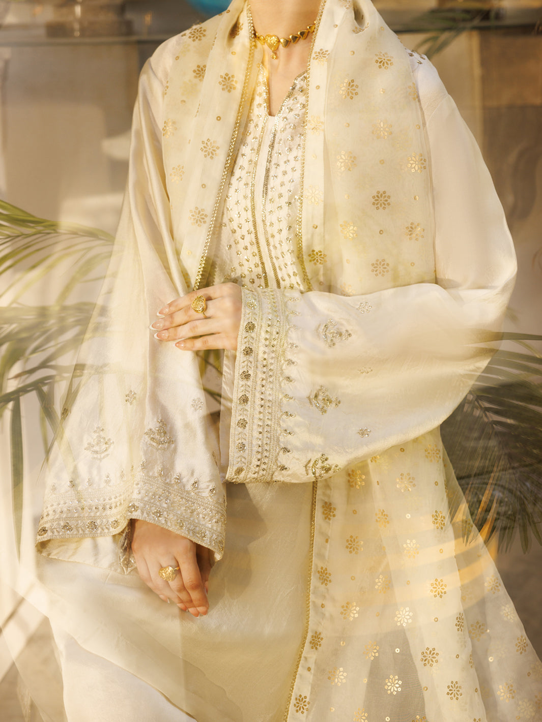 Sheesha Silk Off White Stitched Suit - Almirah