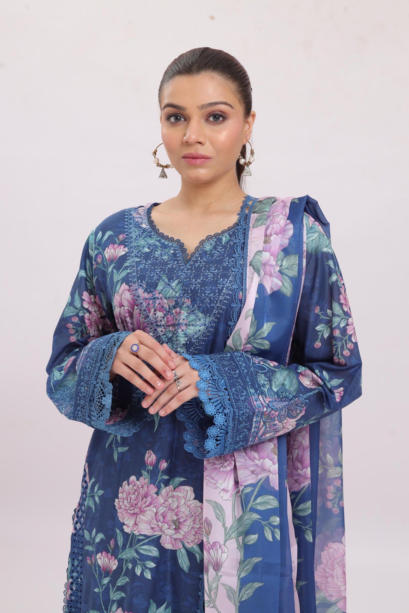 Lushpetal - Ayzel Printed Embroidered Stitched