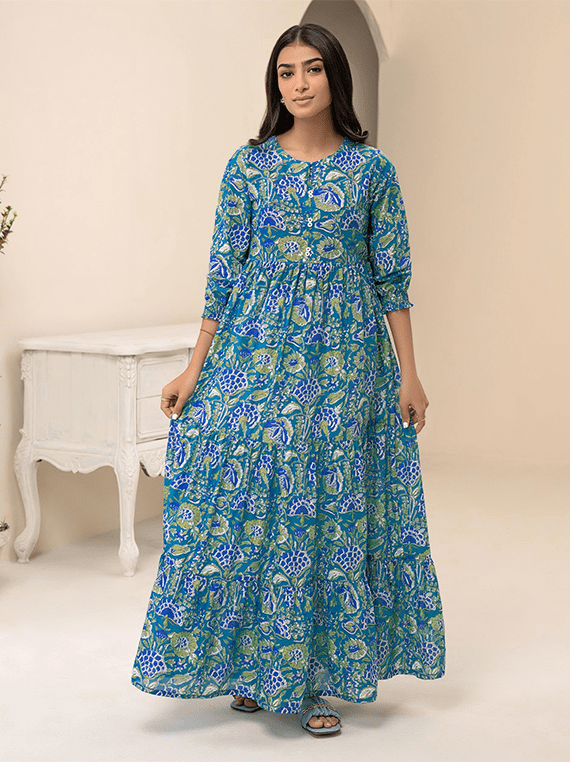 Lawn Blue Kurti - Limelight