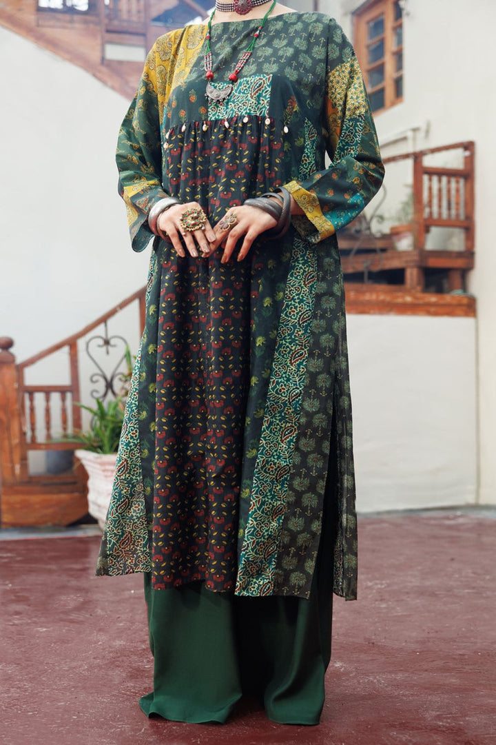 Cambric Green Kurti - Almirah