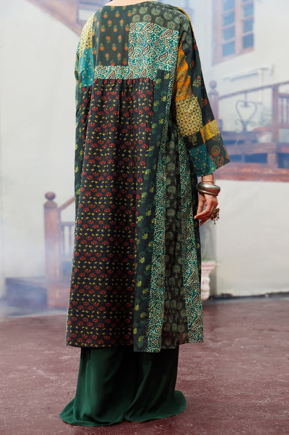 Cambric Green Kurti - Almirah