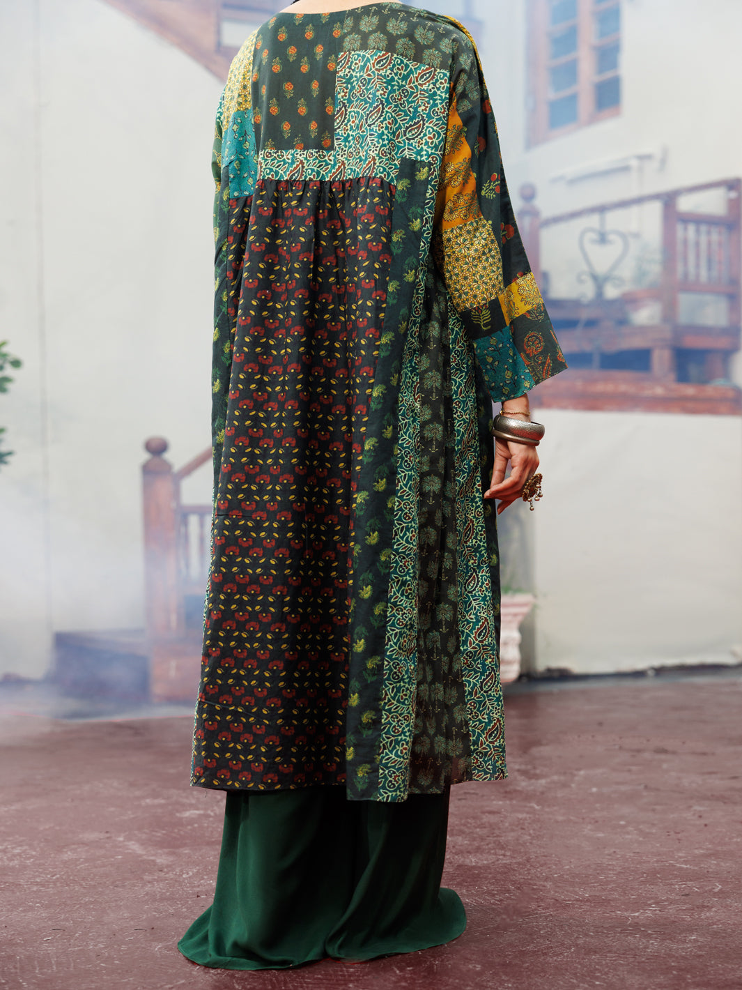 Cambric Green Kurti - Almirah