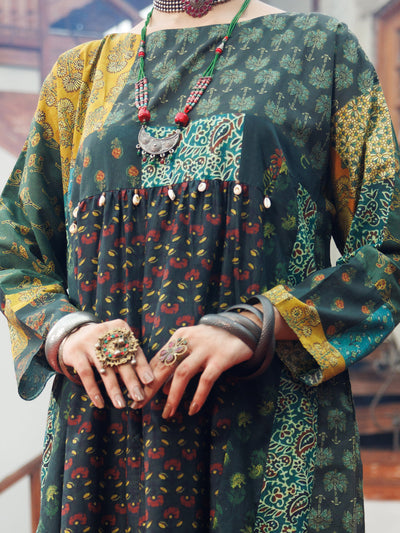 Cambric Green Kurti - Almirah