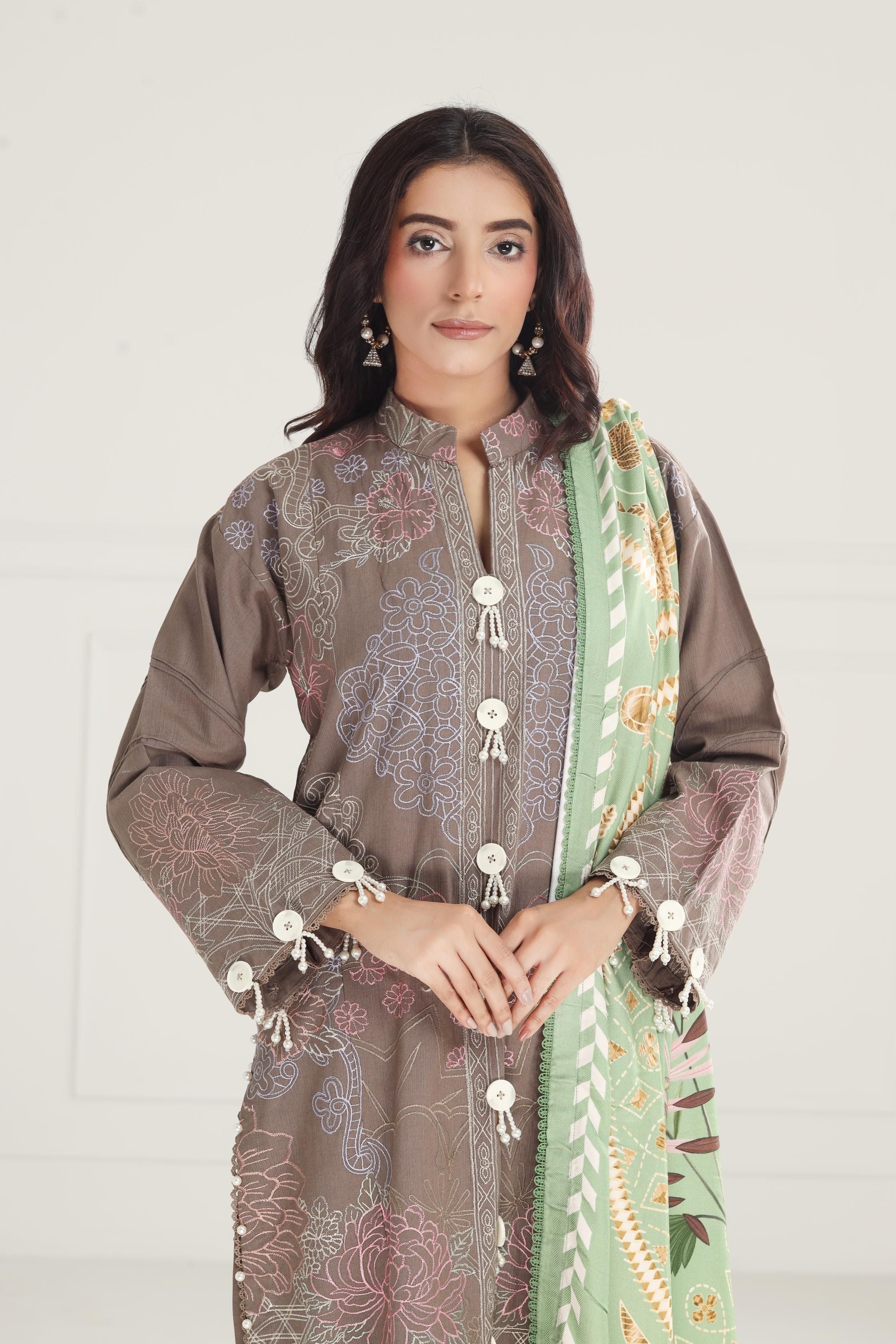 Design 4A - Sana Safinaz Muzlin Winter Stitched – Janan