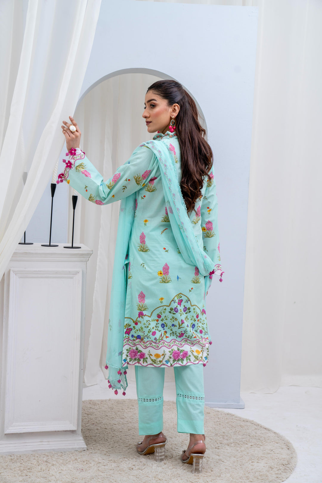 Lawn Light Green Stitched Suit - Sana Safinaz Muzlin Stitched
