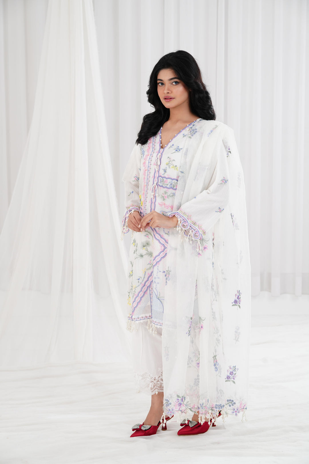 Lawn Off White  Stitched Suit - Sana Safinaz Muzlin 25'