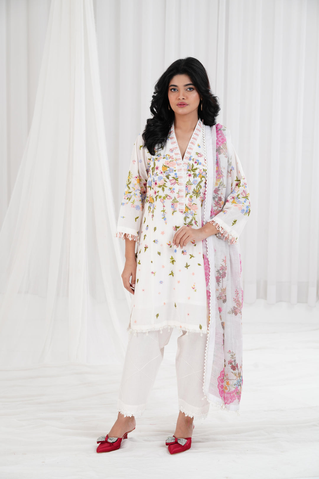 Lawn Off White  Stitched Suit - Sana Safinaz Muzlin 25'