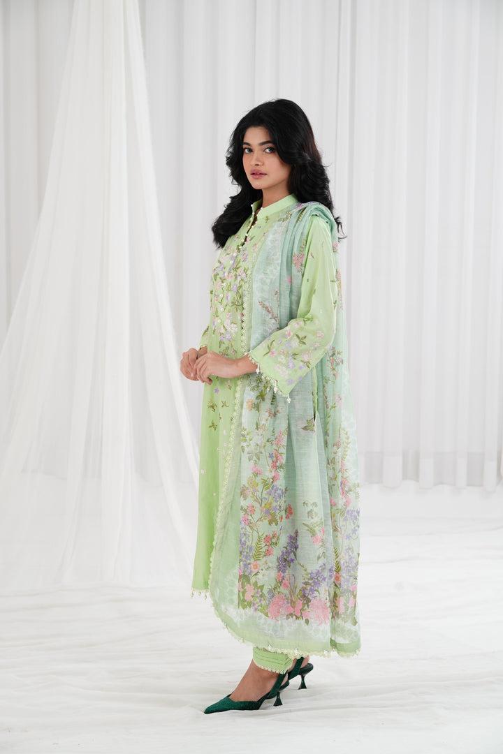 Lawn Green  Stitched Suit - Sana Safinaz Muzlin 25'