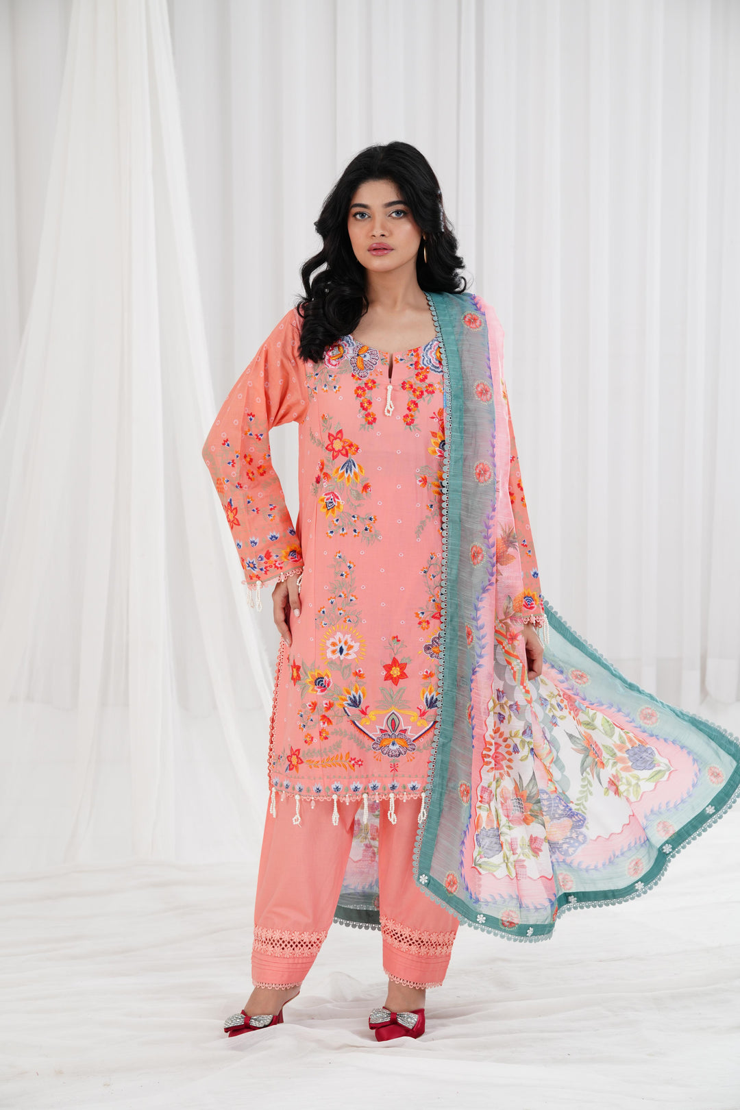 Lawn Pink  Stitched Suit - Sana Safinaz Muzlin 25'