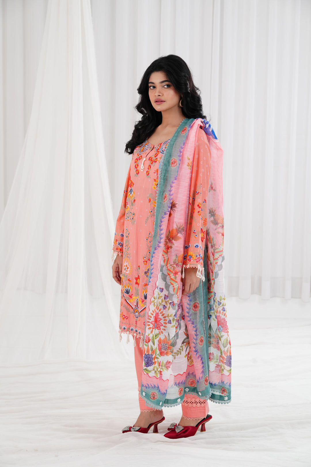 Lawn Pink  Stitched Suit - Sana Safinaz Muzlin 25'