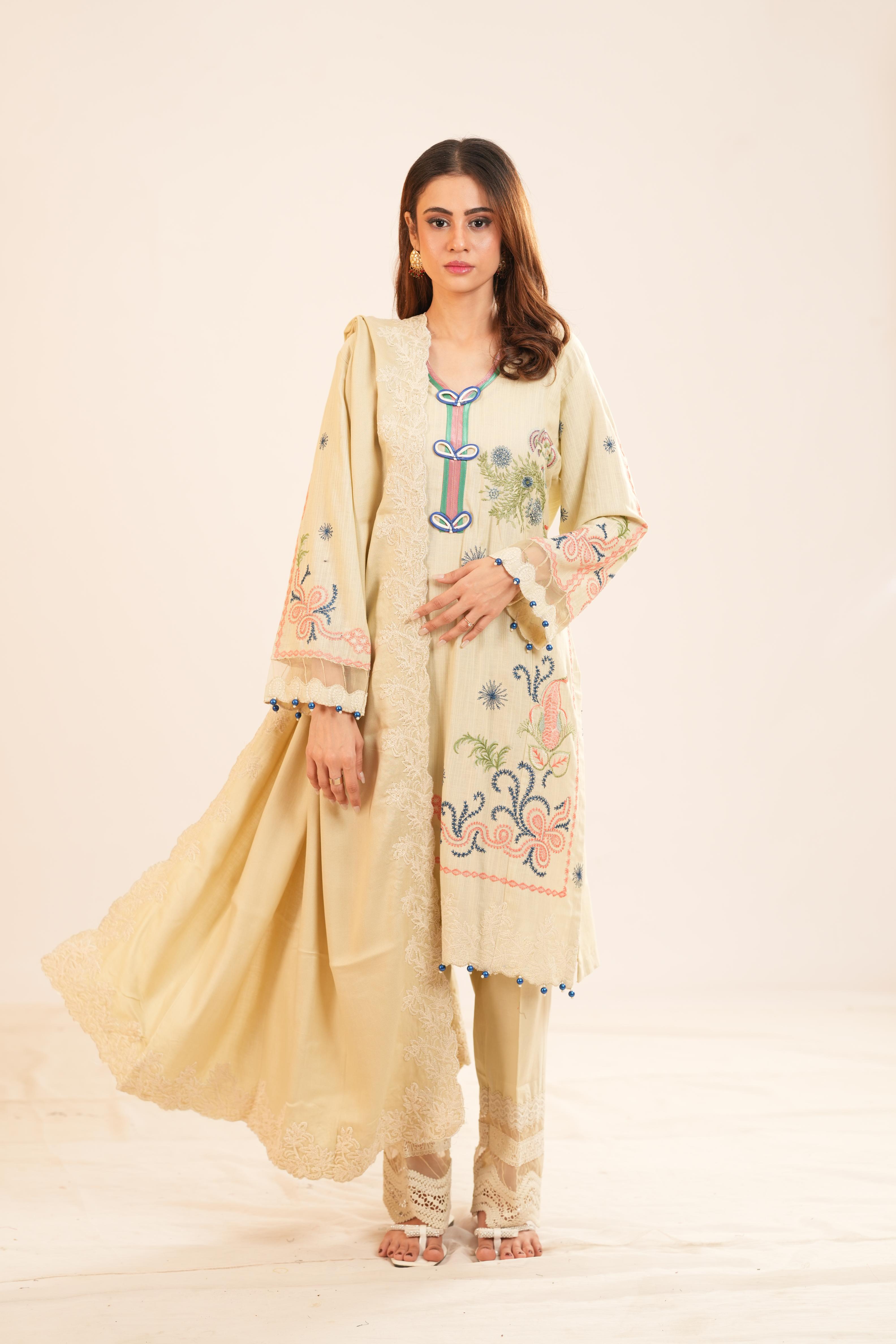Design 3B - Sana Safinaz Muzlin Stitched – Janan
