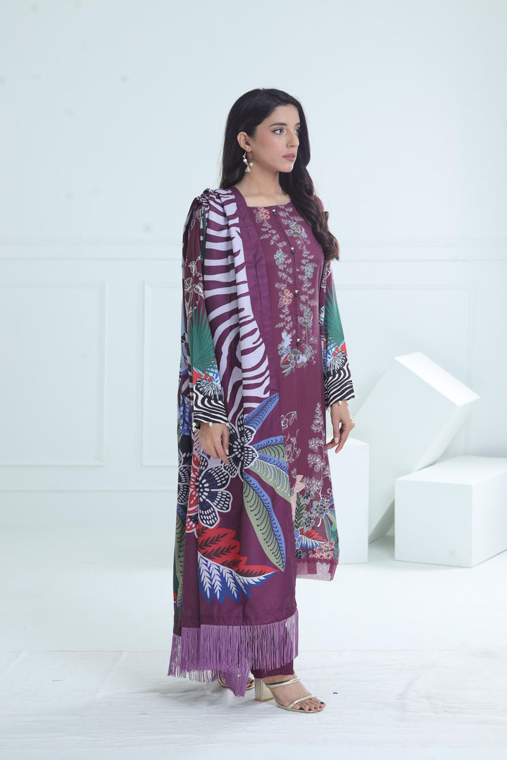 Design 12A - Maria B M Basic Winter Stitched