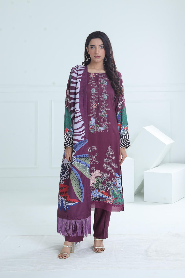Design 12A - Maria B M Basic Winter Stitched